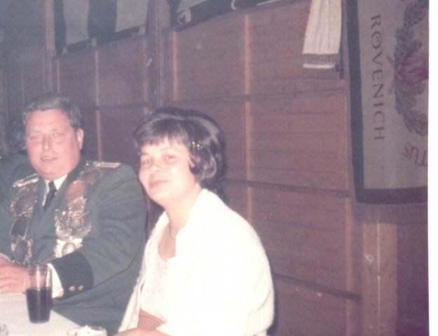 1973 Schützenkönig Willi Wollersheim mit Ehefrau Gisela
